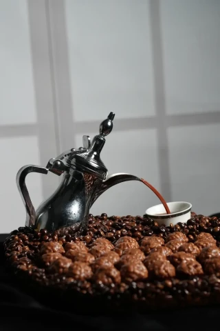 صينية تقديم حلى فخمة (فضية)