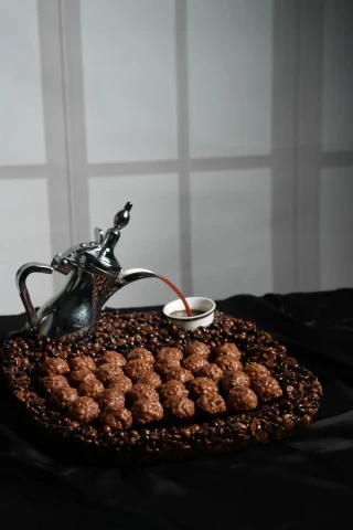 صينية تقديم حلى فخمة (فضية)
