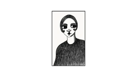 رسمة الفتاة ذات حبة الخال