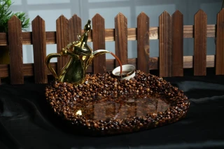 صينية تقديم حلى فخمة (ذهيية)