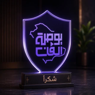 درع اكريليك مضيئ