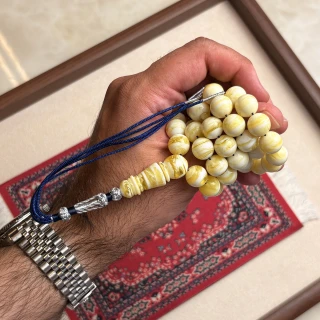 سبحة مستك شبية الكهرمان
