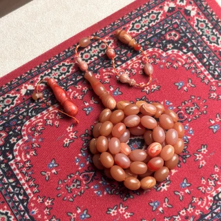 سبحة بكالايت جزري برتقالي معرق ( نواعم )